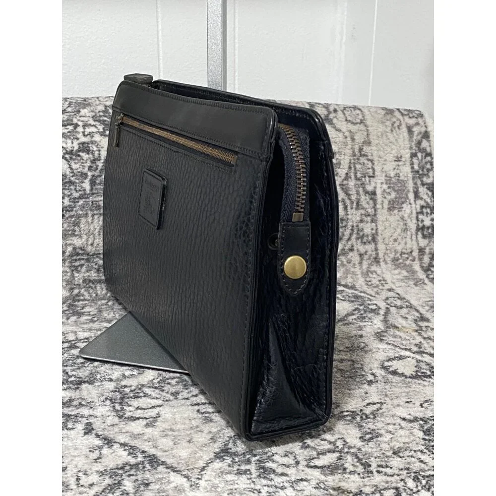 Vintage Burberry Nova Check Shadow Horse Clutch Wristlet Bag